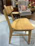 Oak Veneer Rubberwood & Plywood Dining Chair W/Wide Slightly Curved Back