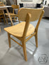 Oak Veneer Rubberwood & Plywood Dining Chair W/Wide Slightly Curved Back