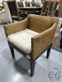 Padma’s Plantation Light Rattan Arm Chair With Cushion