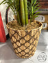 Palm Tree In Round Woven Basket - Large Greenery