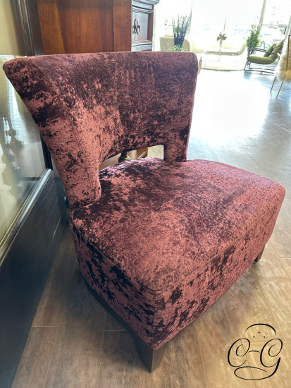 Purple Crush Velvet Slipper Chair 31x30x32’’ Chair