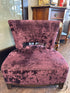 Purple Crush Velvet Slipper Chair 31x30x32’’ Chair