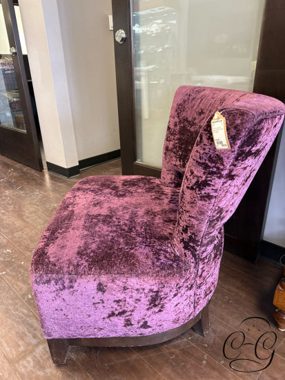 Purple Crush Velvet Slipper Chair 31x30x32’’ Chair