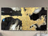 Rect. Embellished Gold Black Grey Canvas Art With Glossy Finish Artwork