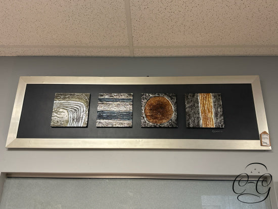 Rectangular 3D Mixed Media Wall Art Cdn Artist: Stephane Fontaine 56x17’’ Artwork