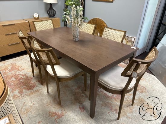 Rectangular Dark Brown Dining Table Only