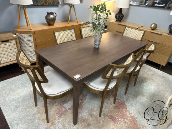 Rectangular Dark Brown Dining Table Only