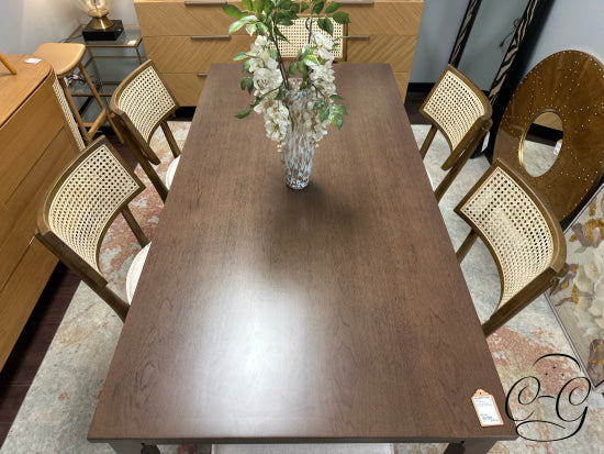 Rectangular Dark Brown Dining Table Only