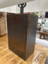 Rectangular Rustic Bronze Metal Base Table Lamp W/Rect. White Shade