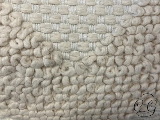 Rectangular Toss Pillow With Wool Loops
