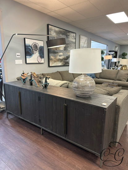 Recycled Rustic Wood Sideboard W/4 Doors Adj. Shelving