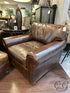 Restoration Hardware Weathered Brown Leather Club Chair Armchair