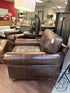 Restoration Hardware Weathered Brown Leather Club Chair Armchair