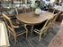 Restoration Hardware Oval Vintage French Dining Table And 8 Chairs 1-20’’ Leaf