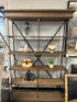 Restoration Hardware Weathered Oak Parisian 4 Shelf Shelving Unit