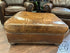 Restoration Hardware Weathered Top Grain Leather Ottoman