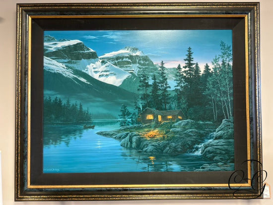 ’Rocky Mountain Hideaway’ Giclee On Canvas Ed. #88/100 Artwork