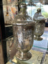 Round Mercury Glass Urn/Vase With Lid Home Decor