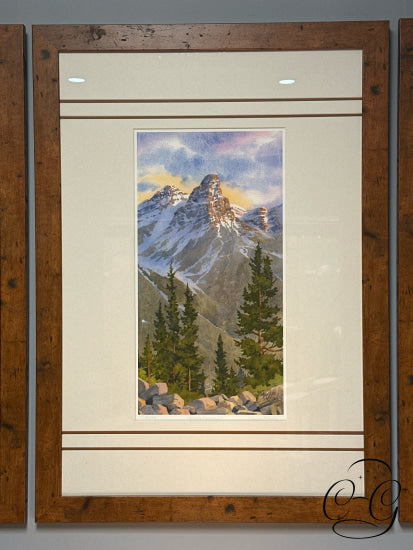 ’Rundle Ramparts I II III’ Canadian Artist: Marilyn Kinsella (Set Of 3) 27x38’’ Artwork