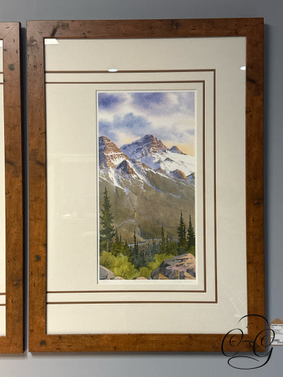 ’Rundle Ramparts I II III’ Canadian Artist: Marilyn Kinsella (Set Of 3) 27x38’’ Artwork