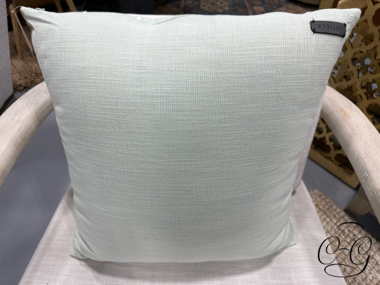 Sea Green With Tonal Line Pattern Stitching Toss Pillow