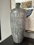 Set Of 3 Silver/Black Finish Mosaic Glass/Ceramic Vases Vase