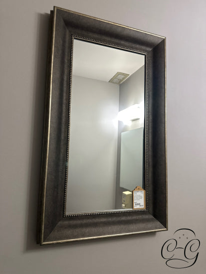 Silver/Gold Finish Rectangular Wall Mirror W/3’ Frame
