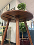 Solid & Laminated Round Rubberwood Walnut Stained Bar Table Table