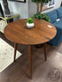 Solid & Laminated Round Rubberwood Walnut Stained Bar Table Table