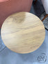 Solid Light Oak Round Top 3 Leg Side Table End