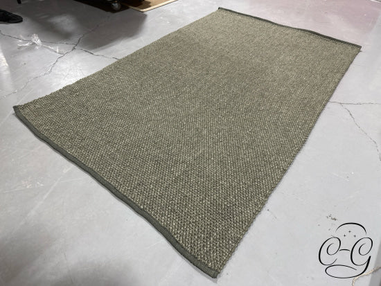 Speckled Green 5X8’ Hand Woven Wool Blend Rug