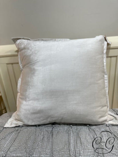 Square Soft Grey Fabric Down Filled Toss Pillow
