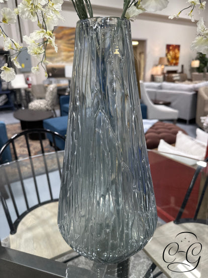 Torre And Tagus Grey/Blue Glass Vase
