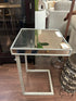 ’U’ Shape Silver Finish Mirrored Side Table End