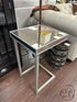 ’U’ Shape Silver Finish Mirrored Side Table End