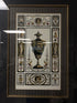 Urn Picture In Ornate Frame With Black Matting