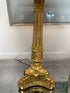 Vintage Design Brushed Brass Table Lamp W/3 Leg Base Tan Bell Shade 16x30’’ Table Lamp