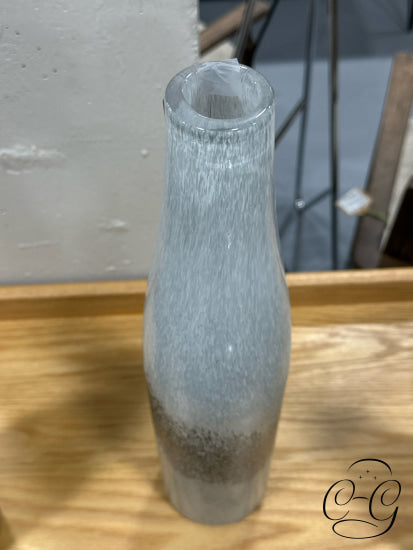 White Black Grey Glass Vase (Lg) 4x18’’ Vase