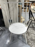 White Metal Curved Back ’Windsor’ Chair With Round Seat Legs