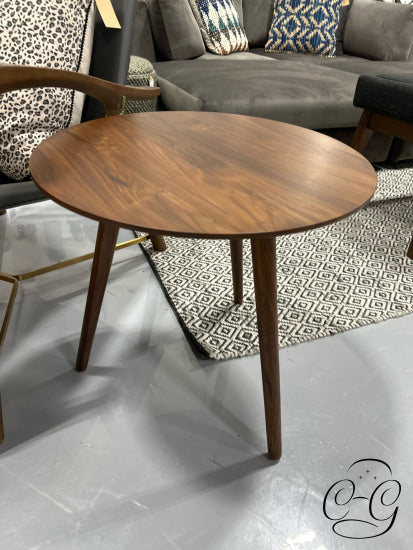 Wild Solid Walnut Round Top 3 Leg Side Table End