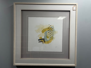 Yellow Abstract Shadow Box Picture