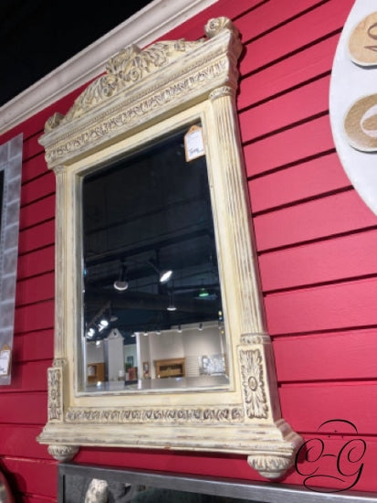 Ornate Rustic Cream Mirror Wall