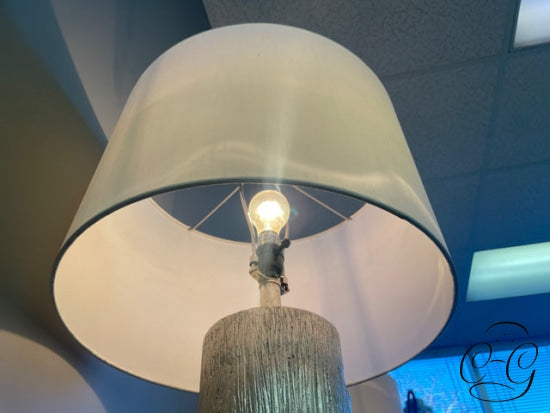 Silver Log Base Table Lamp