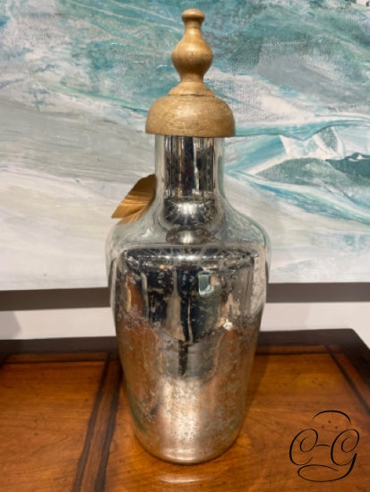 Silver Mercury Glass Urn Home Decor