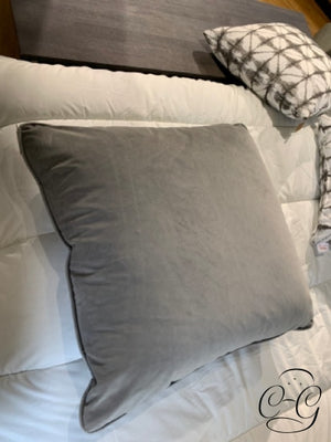 Velvet Toss Cushion Piping Pillow