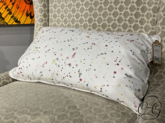 White Cushion With Colored Dots Pillow